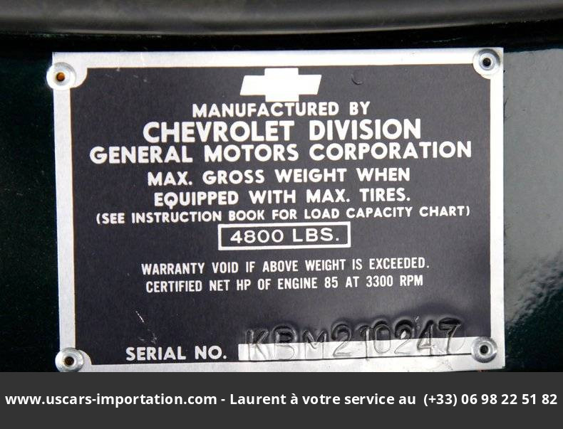 Chevrolet 3100 1952 prix tout compris