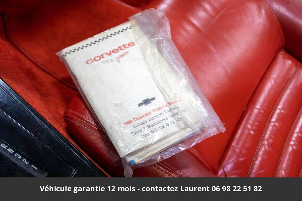 chevrolet corvette V8 350 1980 prix tout compris