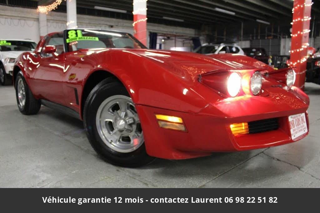 chevrolet corvette T top 5.7l v8 1981 prix tout compris