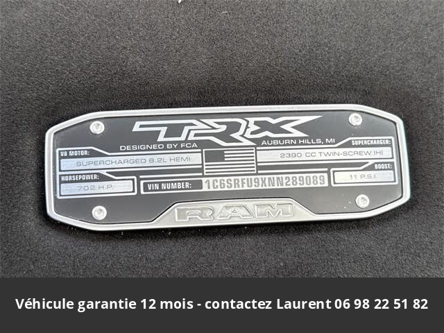 Dodge  RAM Trx crew cab 4x4 tout compris hors homologation 4500e