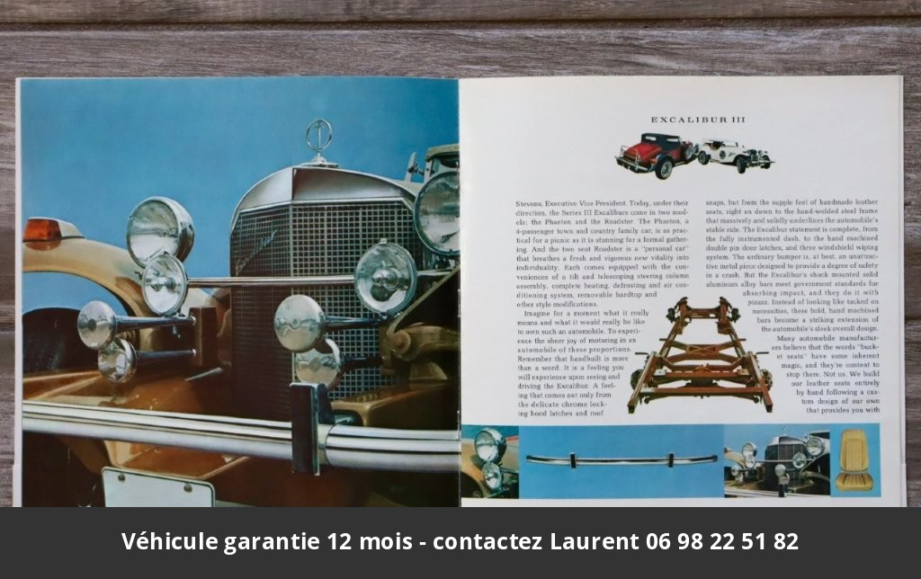 Excalibur phateon Serie iii 454ci v8  1978 prix tout compris