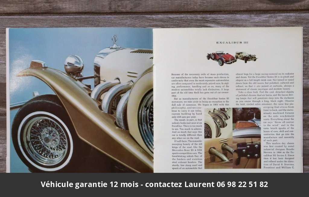 Excalibur phateon Serie iii 454ci v8  1978 prix tout compris