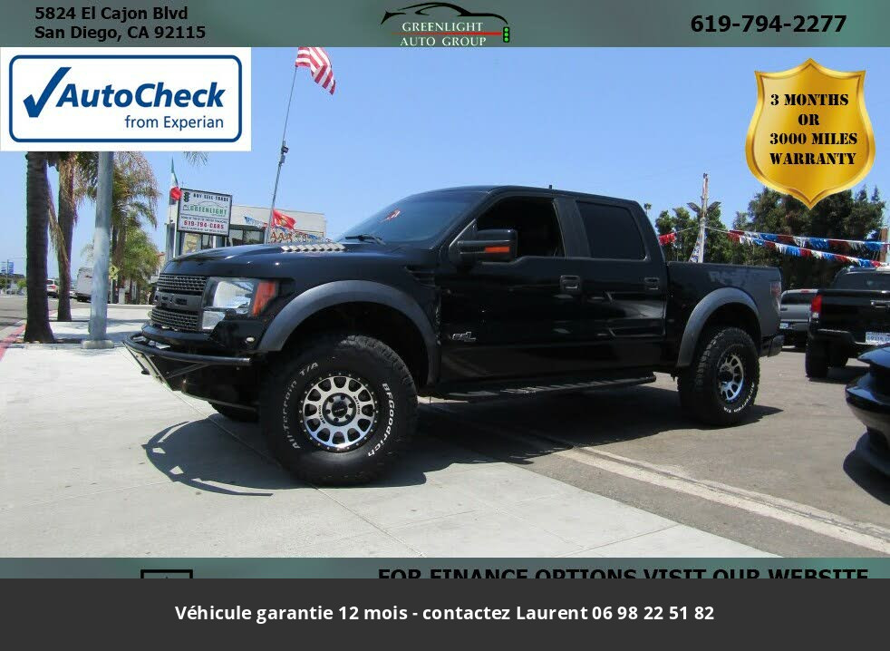 ford F150 Svt raptor supercrew 4wd 2011 prix tout compris hors homologation 4500 €