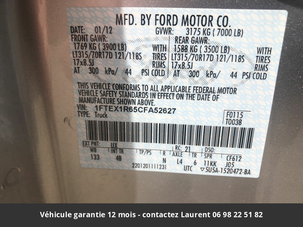 ford F150 Svt raptor supercab 4wd 2012 prix tout compris hors homologation 4500 €