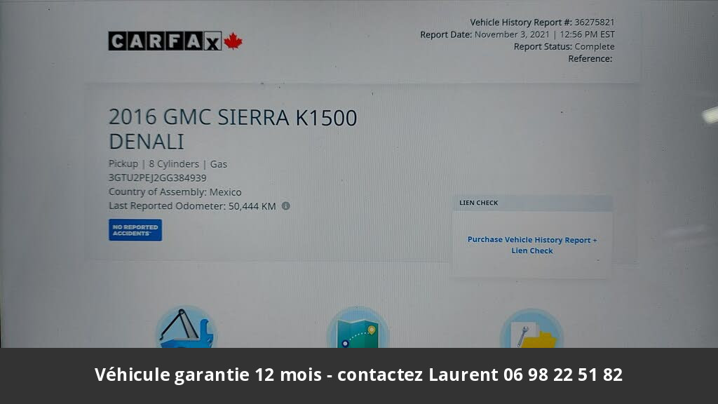 gmc sierra 1500 Denali crew cab 4wd 6.2l v8 prix tout compris hors homologation 4500 €